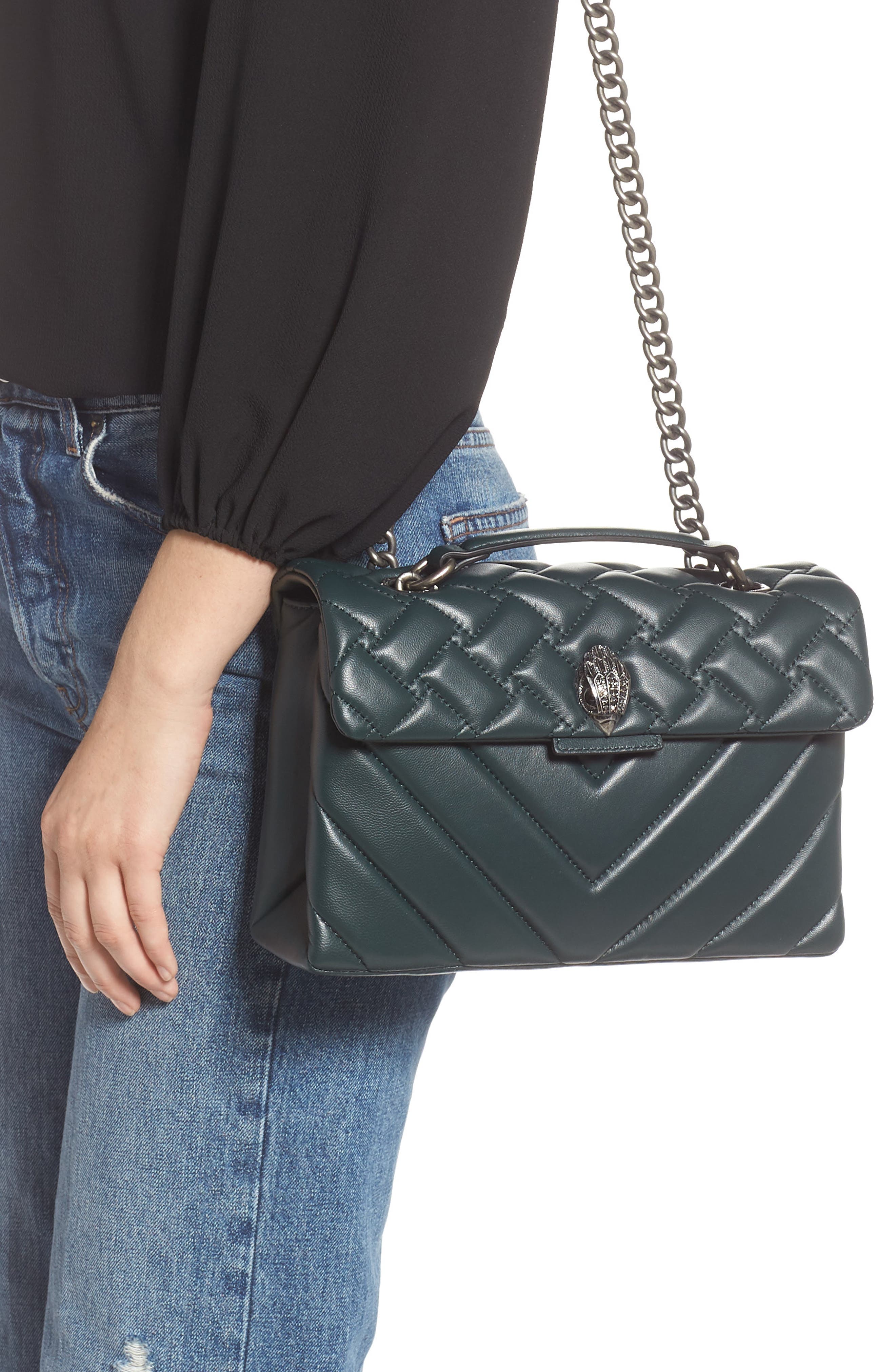 Kurt Geiger London Large Kensington Leather Shoulder Bag, Alternate, color, 