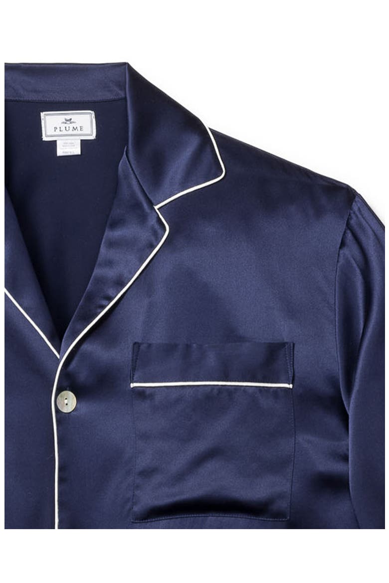 Silk Pajama Set, Alternate, color, NAVY