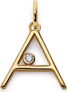 Monica Vinader Lab Grown Diamond Initial Pendant