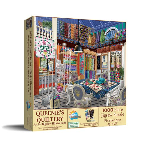 Queenie's Quiltery 1000 piece Jigsaw Puzzle for Adults