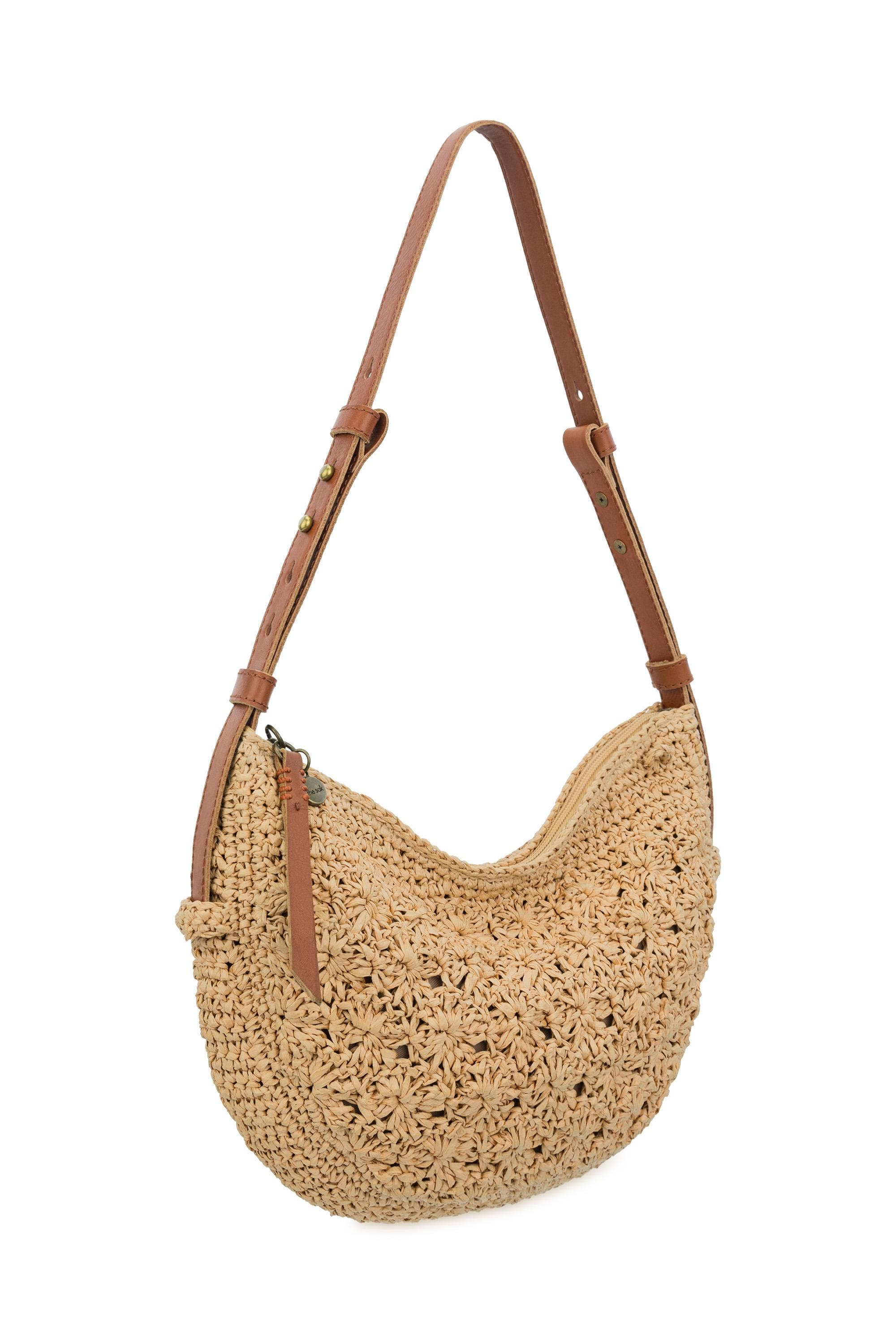 The Sak Tess Shoulder Bag Hand Crochet, Alternate, color, Natural Primrose Straw
