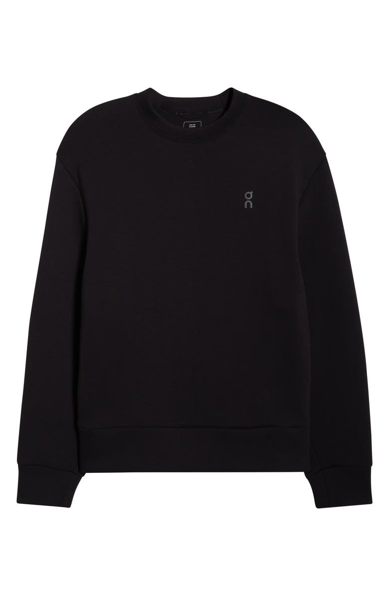 On Focus Tech Crewneck Sweatshirt, Alternate, color, Black