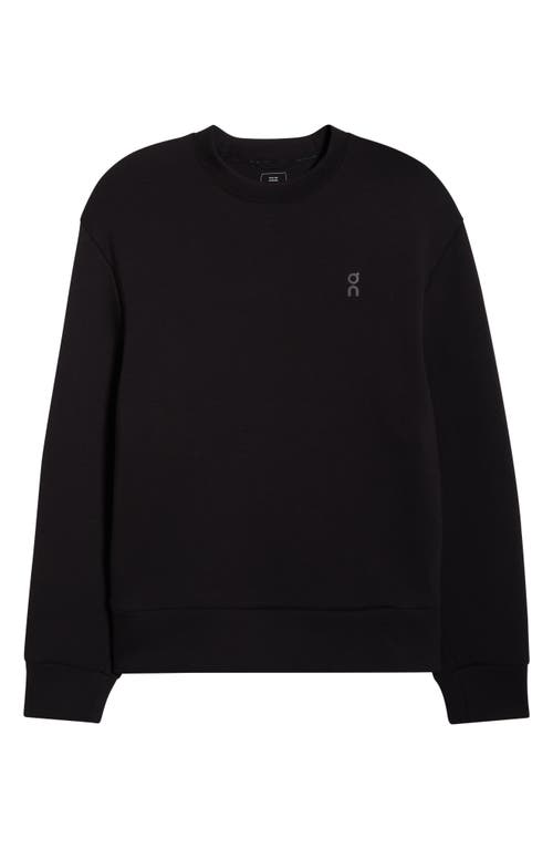 On Focus Tech Crewneck Sweatshirt In Black
