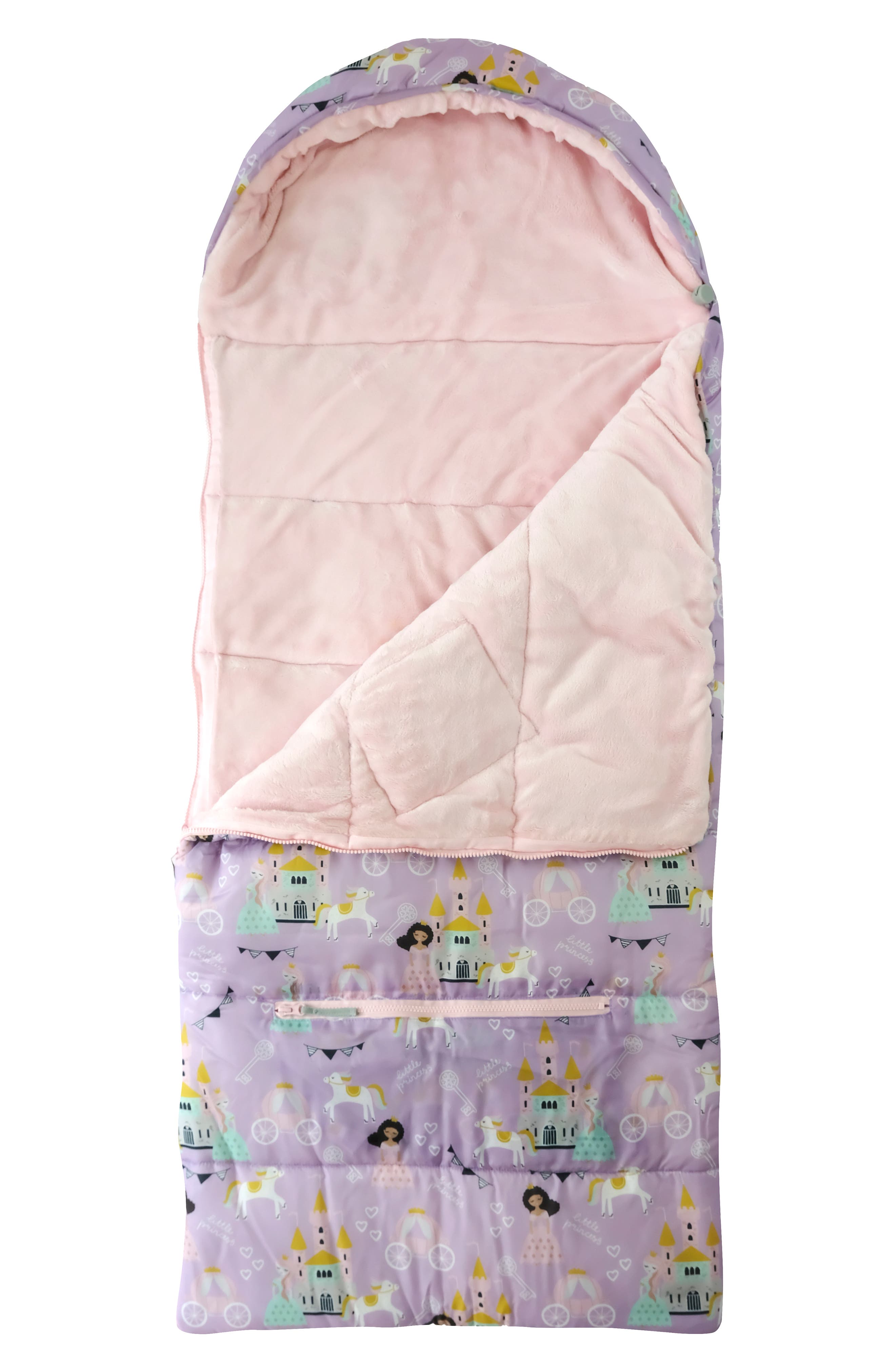 Kids' Sleep-N-Pack Princesses Sleeping Bag Backpack, Alternate, color, MULTI