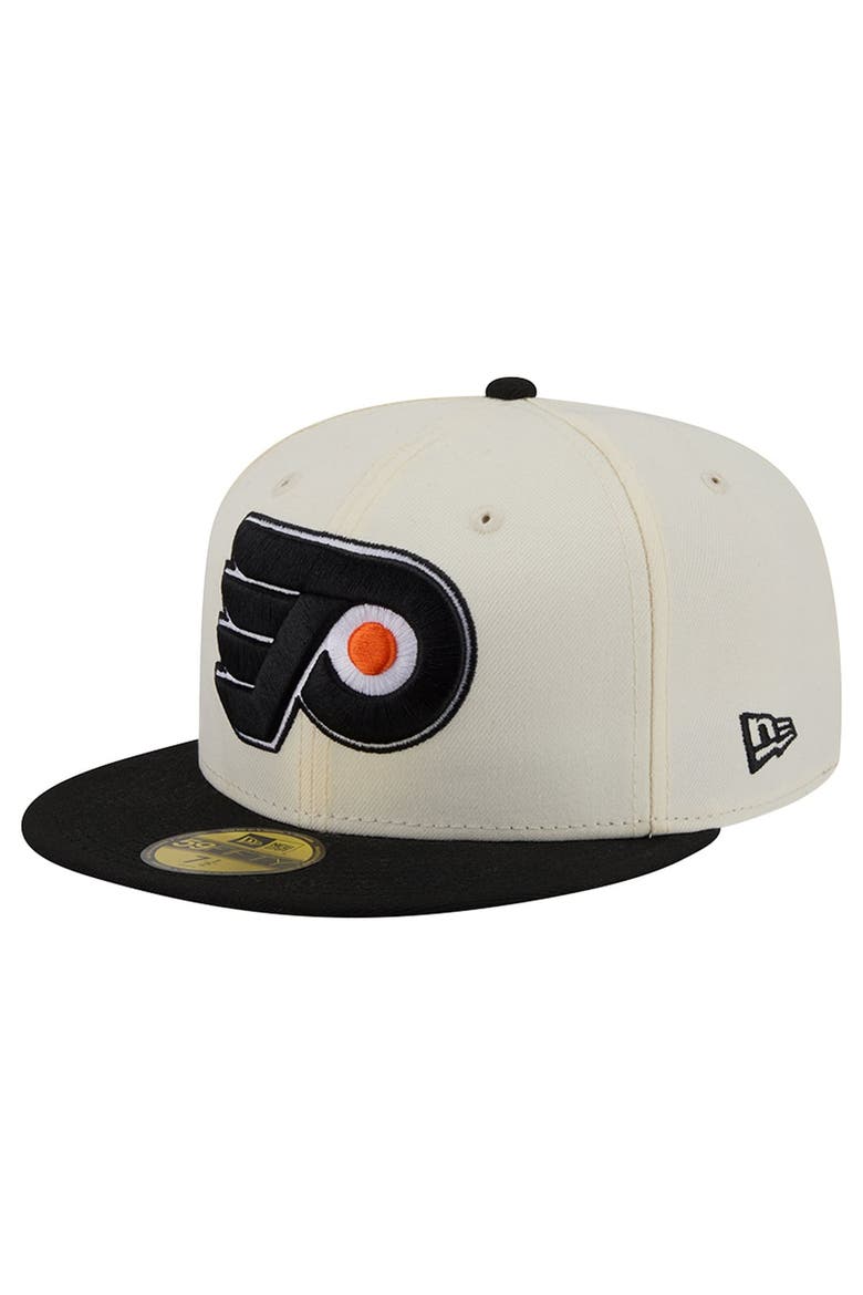 Men's New Era  Cream Philadelphia Flyers 250th Anniversary of the United States Two-Tone 59FIFTY Fitted Hat, Alternate, color, Cream