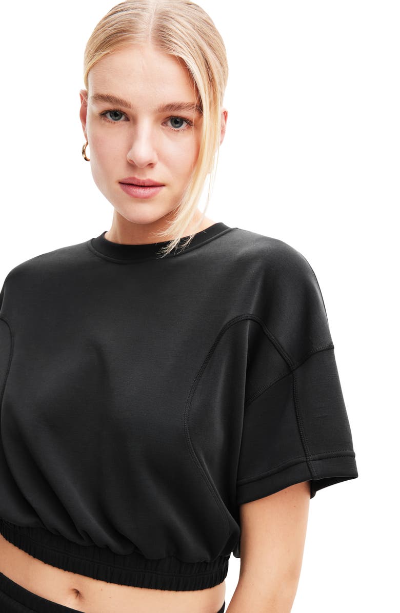 Desigual Short Sleeve Crop Sweatshirt, Alternate, color, 