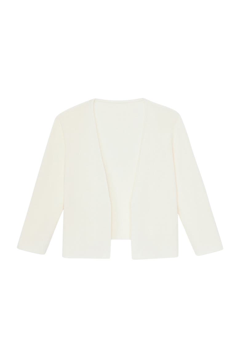 Open Front Crop Cardigan, Alternate, color, CLOUD
