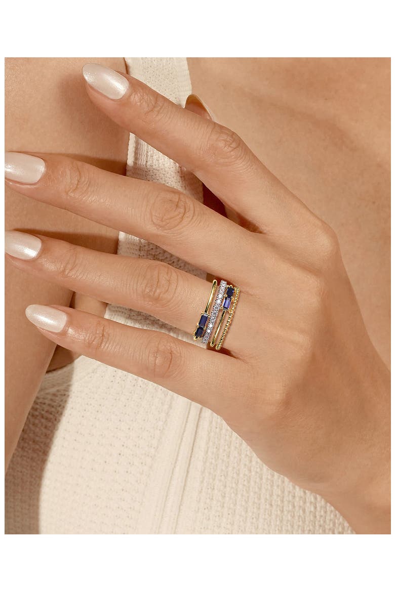 Wide Band Diamond & Sapphire Ring, Alternate, color, TWO TONE