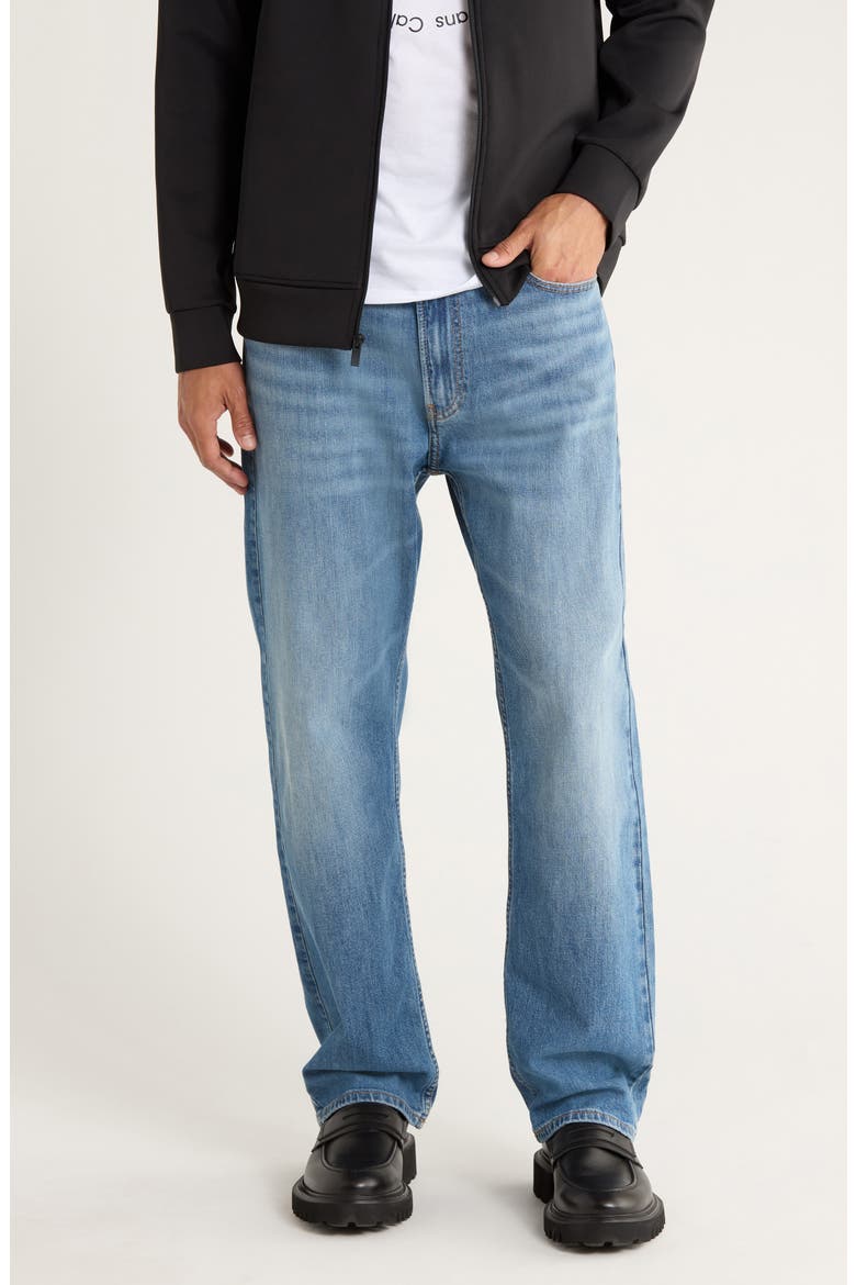 Relaxed Straight Jeans, Main, color, BLUE TUNDRA