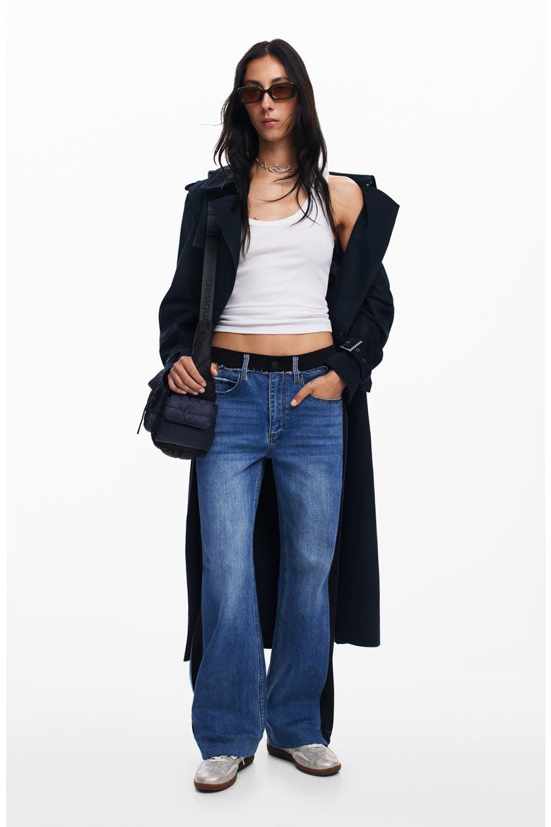 Ayana Straight Leg Jeans, Alternate, color, BLUE