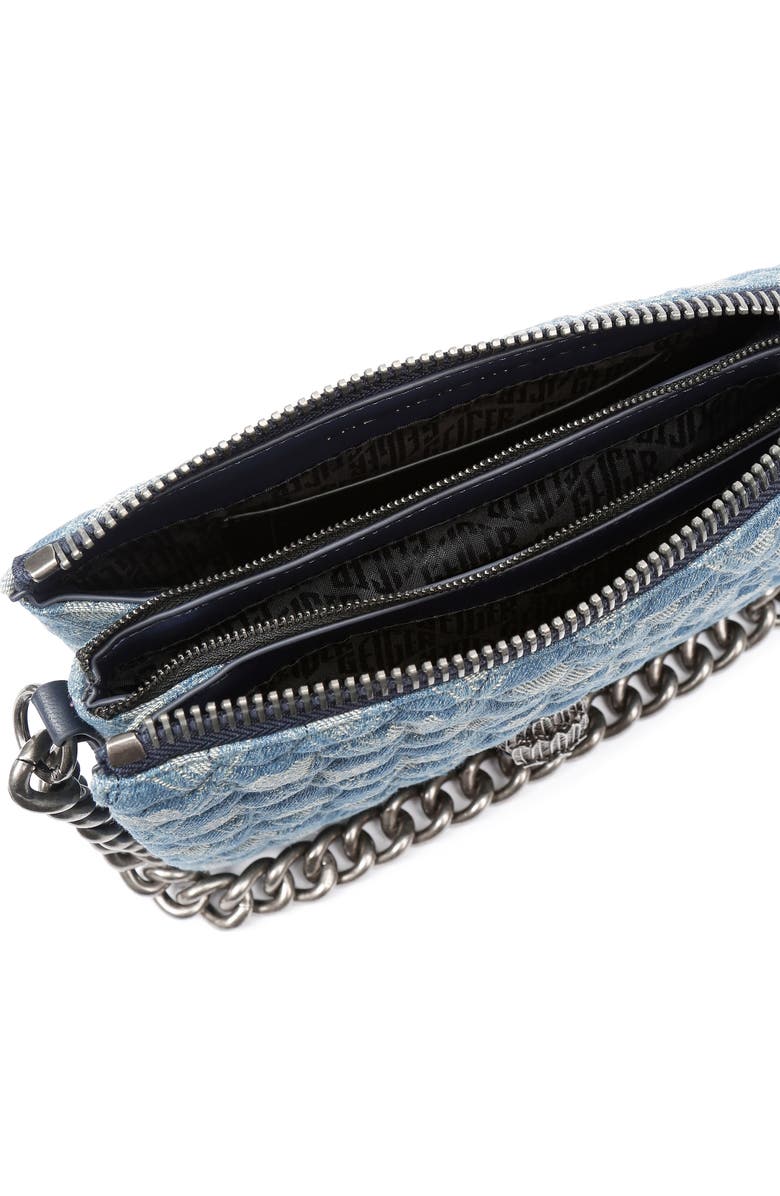 Kurt Geiger London Kensington Puff Quilted Denim Pouch Shoulder Bag, Alternate, color, Dark Blue
