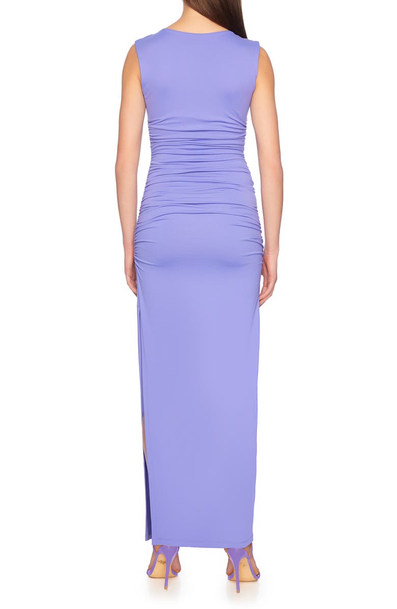 Susana Monaco Gathered Sleeveless Body-Con Dress, Alternate, color, Aster