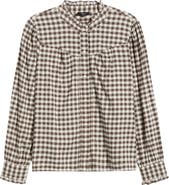 Rails Alanna Ruffle Gingham Snap-Up Shirt