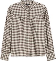 Rails Alanna Ruffle Gingham Snap-Up Shirt