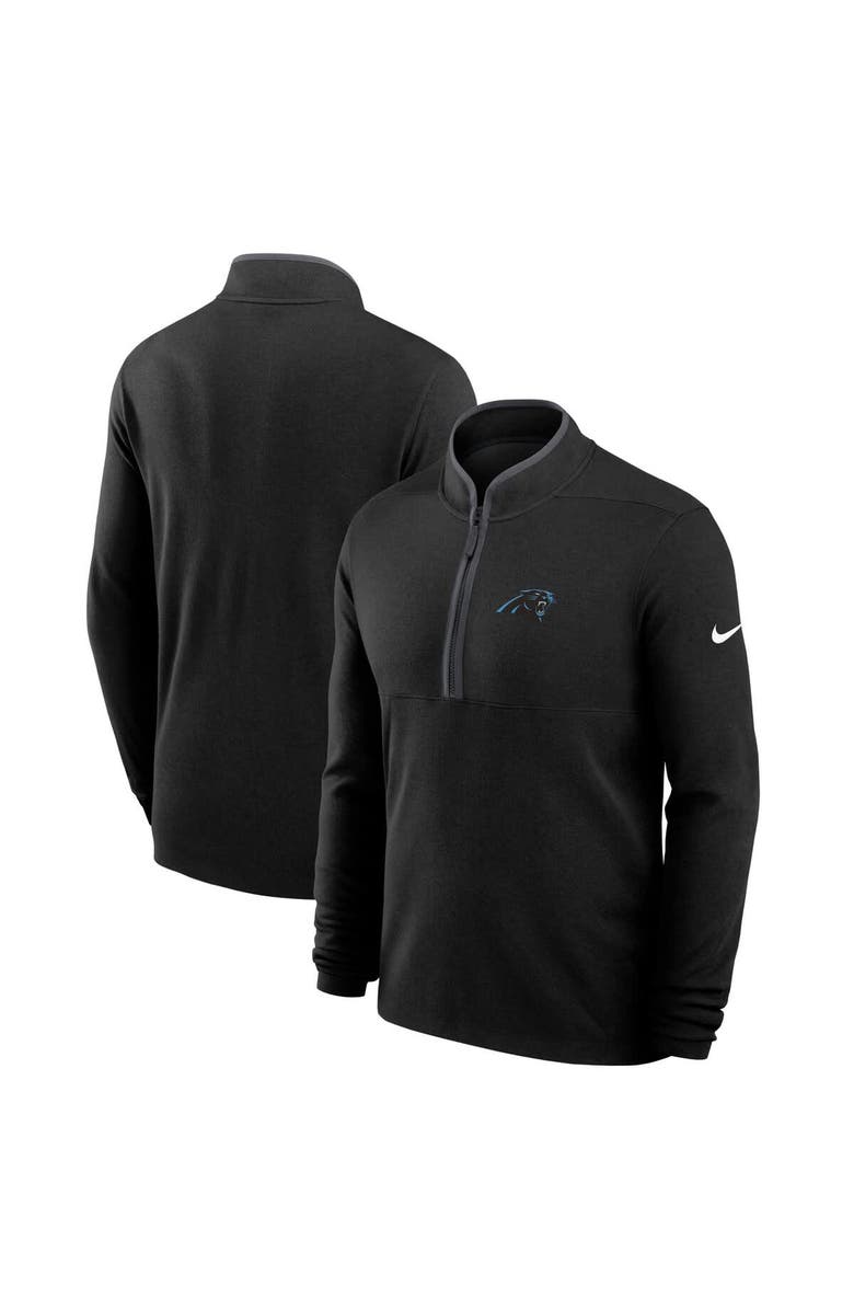 Nike Men's Nike Black Carolina Panthers Lightweight Victory Dri-FIT Half-Zip Pullover, Main, color, Black