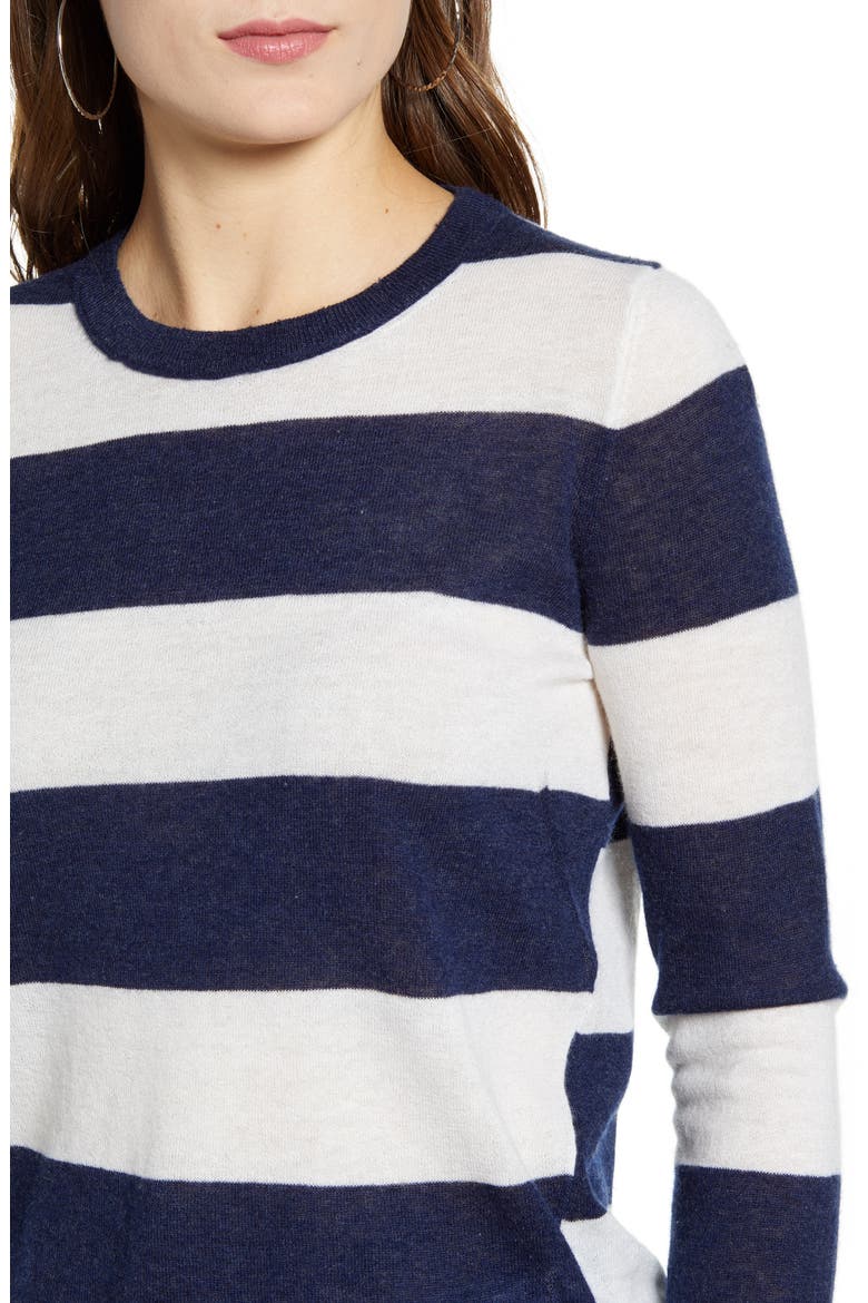 Source Stripe Cashmere Sweater, Alternate, color, BOUTON