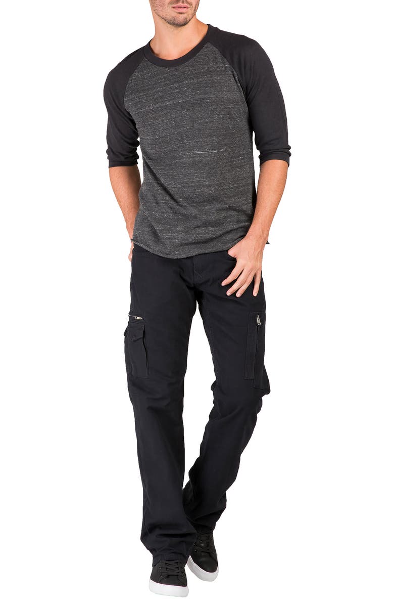 LEVEL 7 Cargo Jeans, Alternate, color, Black