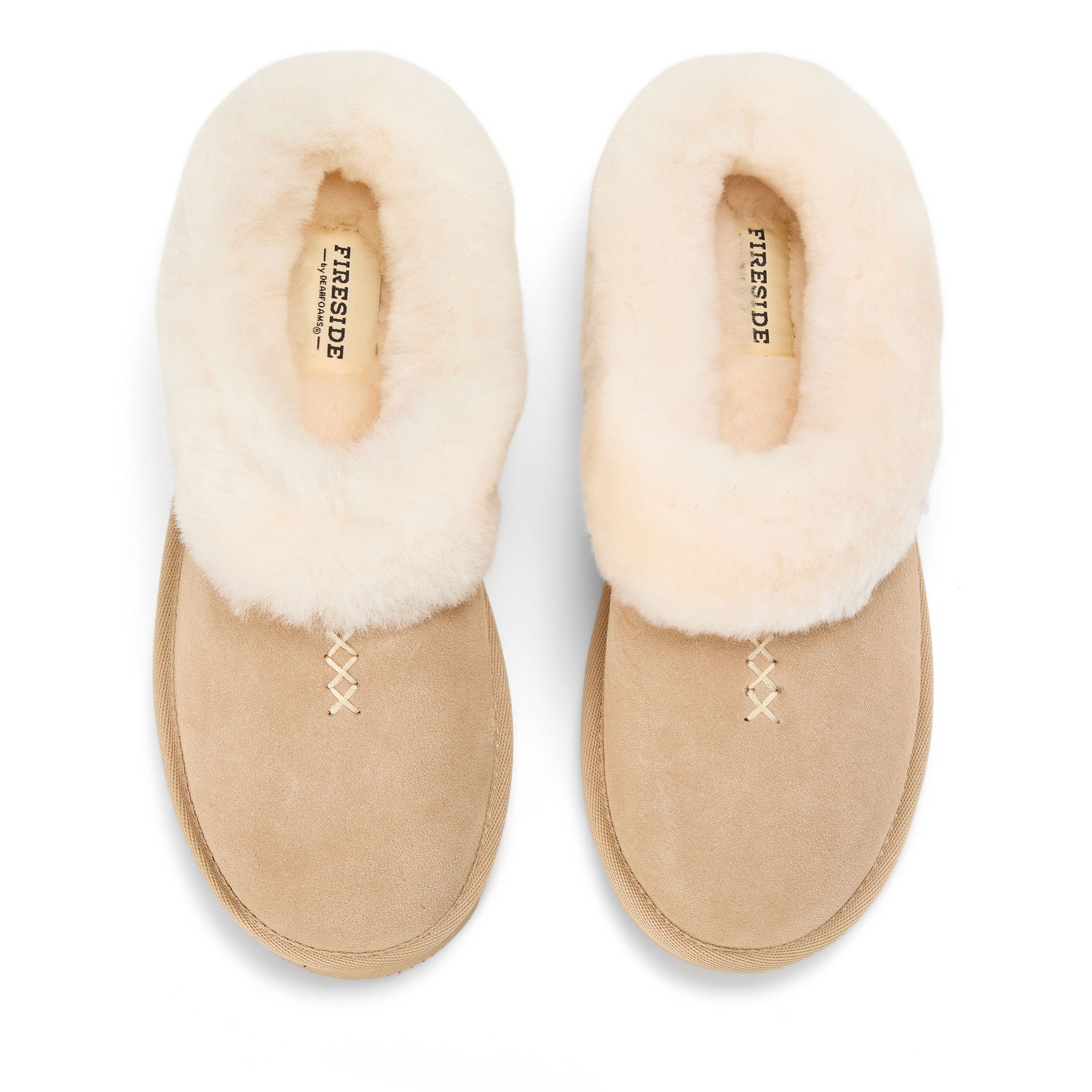 DEARFOAMS Fireside Adelaide Genuine Shearling Clog Slipper, Alternate, color, Sand