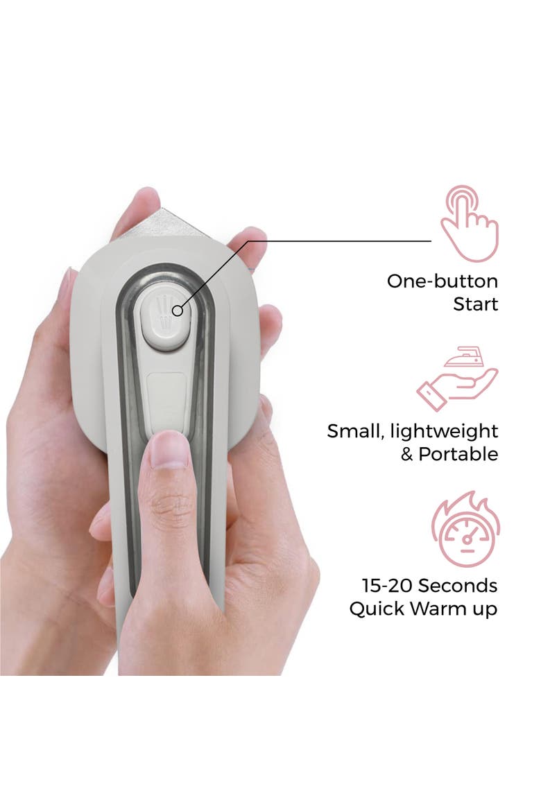 Travel Essentials Bundle Digital Luggage Scale, Handheld Garment Steamer & Portable Travel Iron, Alternate, color, White