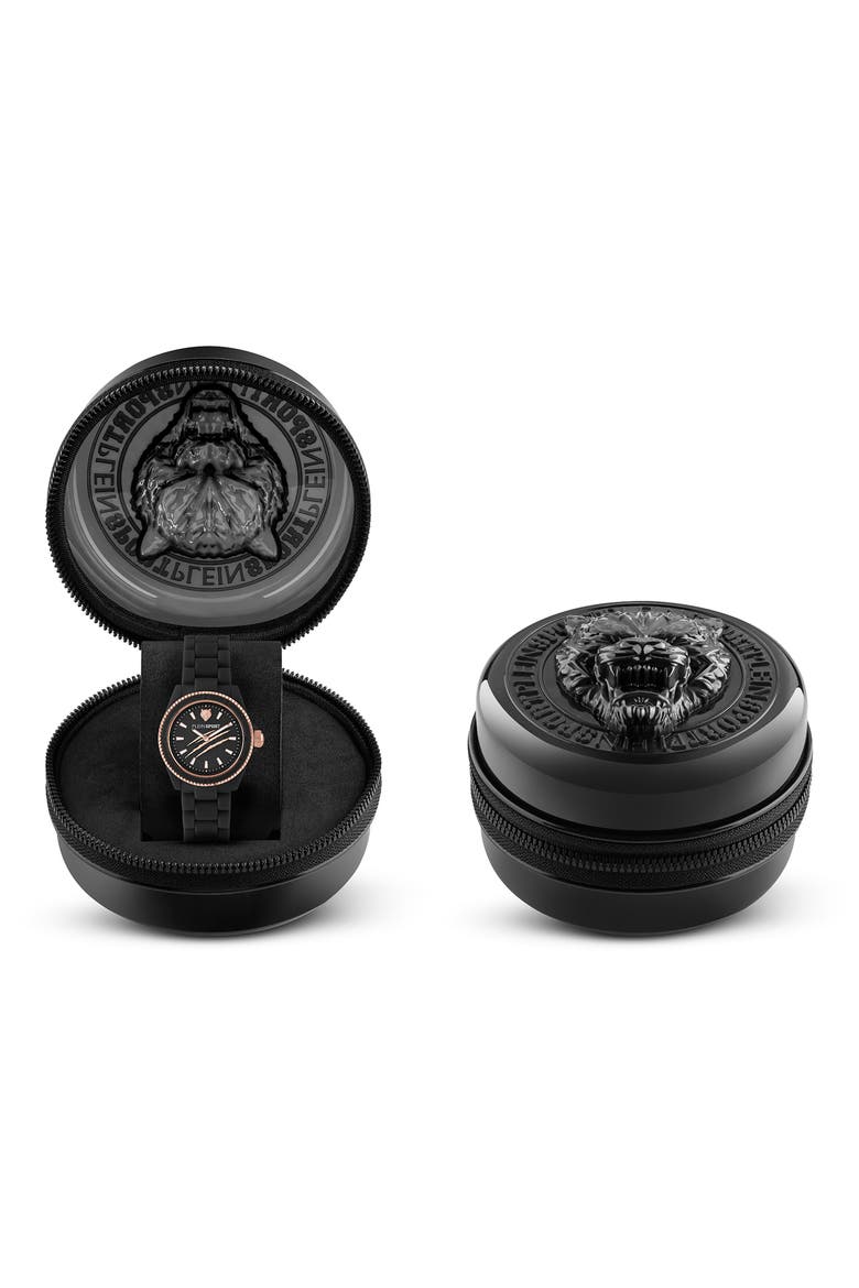 The Scratch Bracelet Watch, 38mm, Alternate, color, BLACK