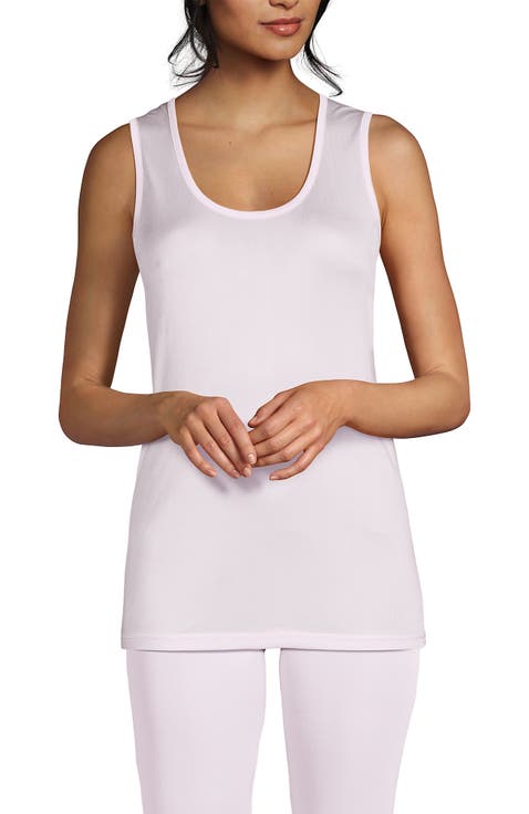 Petite Silk Interlock Thermal Long Underwear Base Layer Tank Top