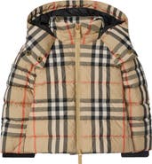 Burberry Check Hooded Puffer Jacket