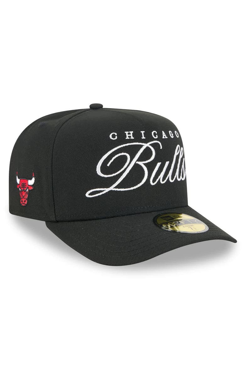 New Era Men's New Era Black Chicago Bulls 2025 NBA Draft A-Frame 59FIFTY Fitted Hat, Alternate, color, Black