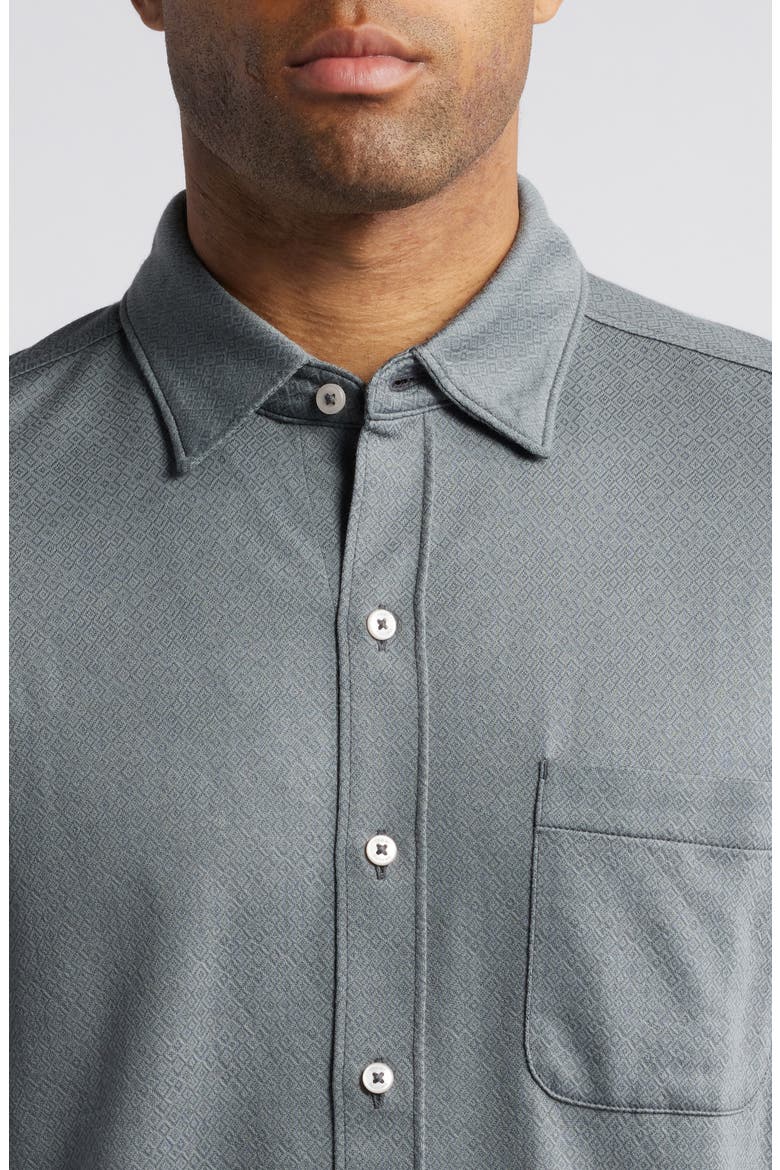 San Lucio Diamond Isles Stretch Button-Up Shirt, Alternate, color, TURBULENCE