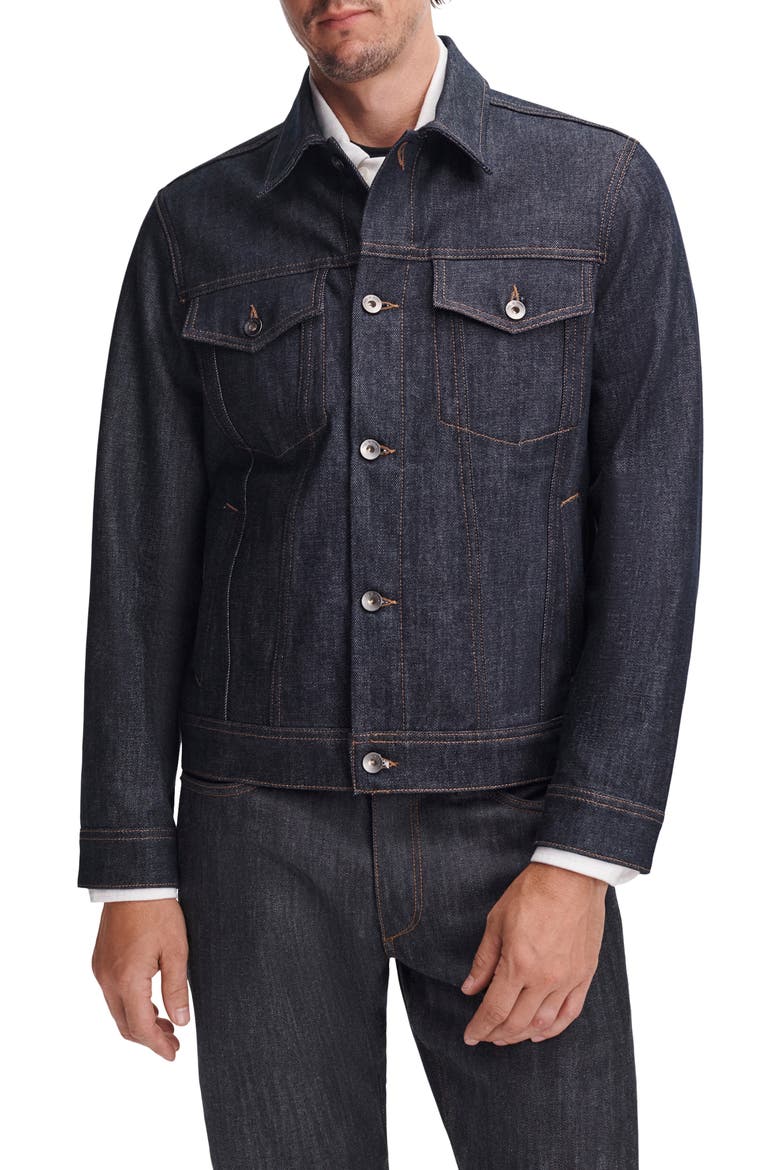 RB3 Raw Denim Trucker Jacket, Main, color, RBRAWIND