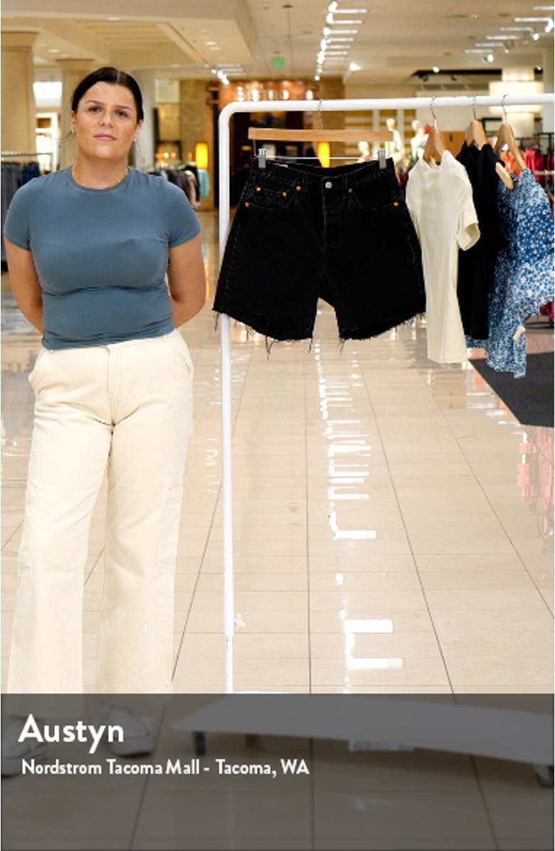 501<sup>®</sup> Original Mid Thigh Cutoff Denim Shorts, sales video thumbnail