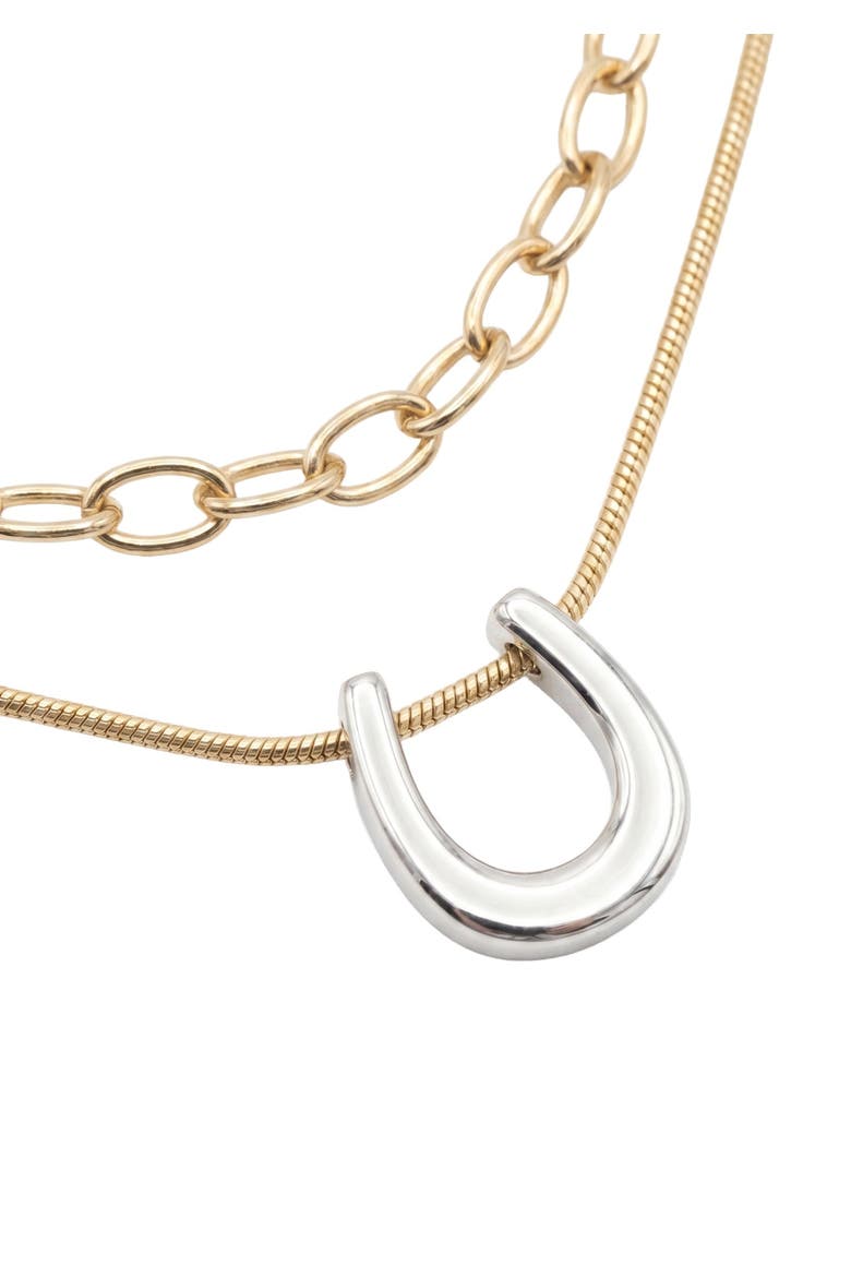Amyra Two Tone Charm Chain, Main, color, Gold