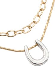 AREA STARS Amyra Two Tone Charm Chain