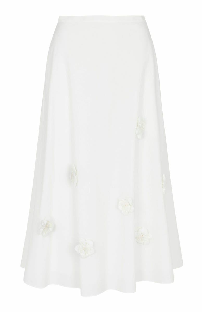 Rebecca Taylor Priya Poplin Skirt, Alternate, color, Milk