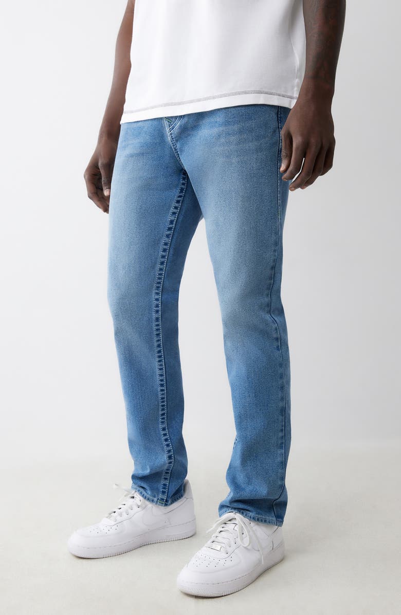 True Religion Geno Snap Flap Slim Fit Jeans, Alternate, color,