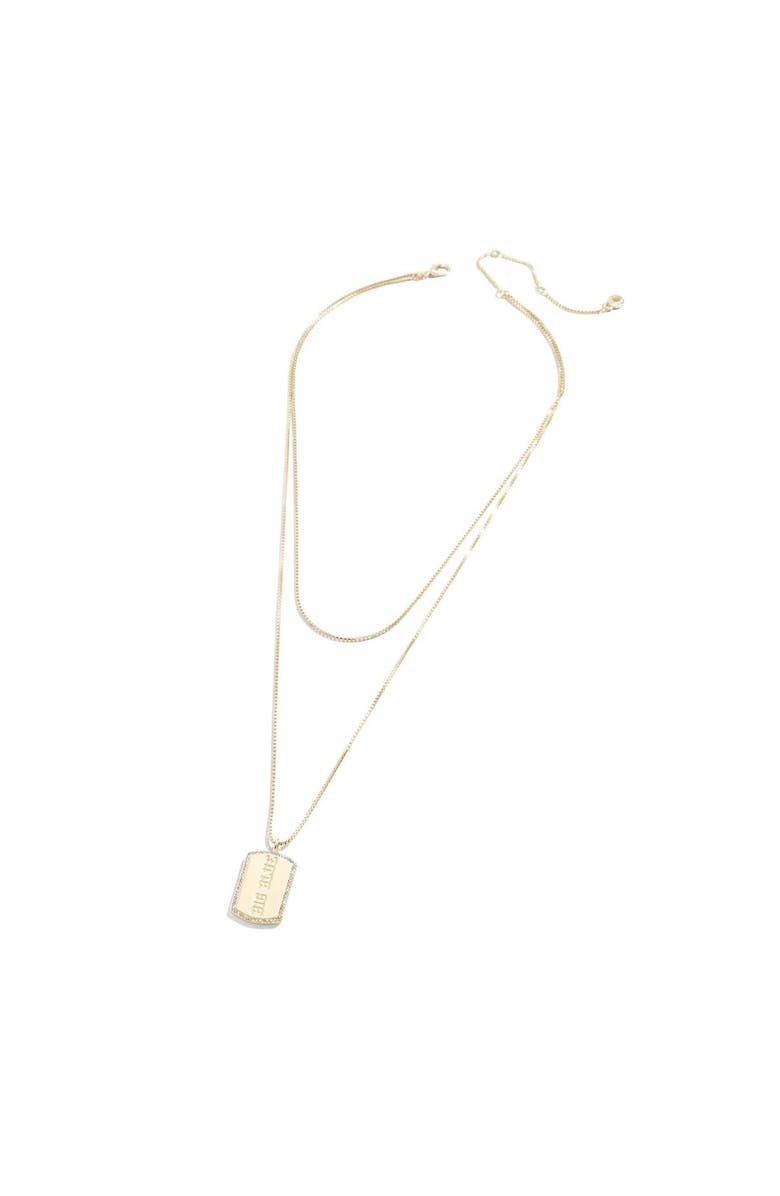 WEAR by Erin Andrews x Baublebar New York Giants Gold Dog Tag Necklace, Alternate, color, Gold