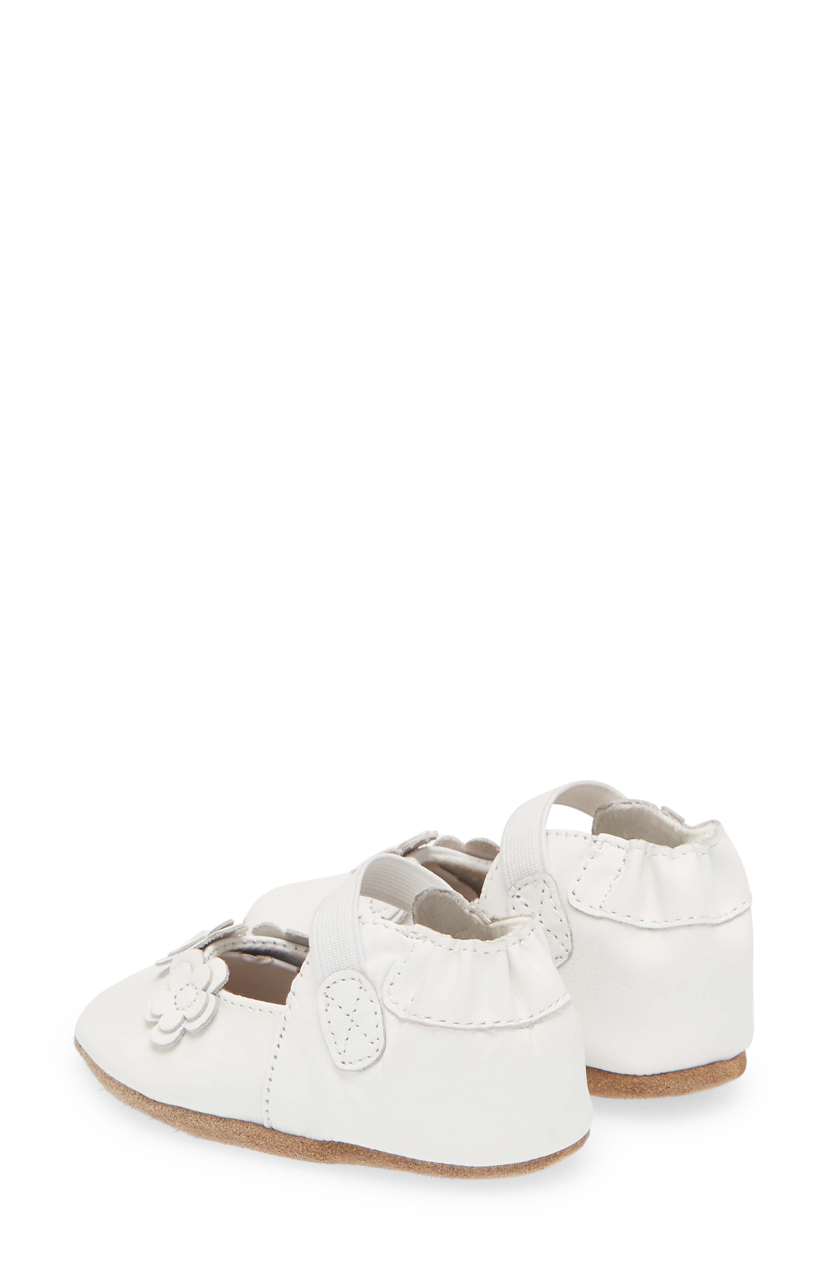 Robeez<sup>®</sup> Brianna Crib Shoe, Alternate, color, White