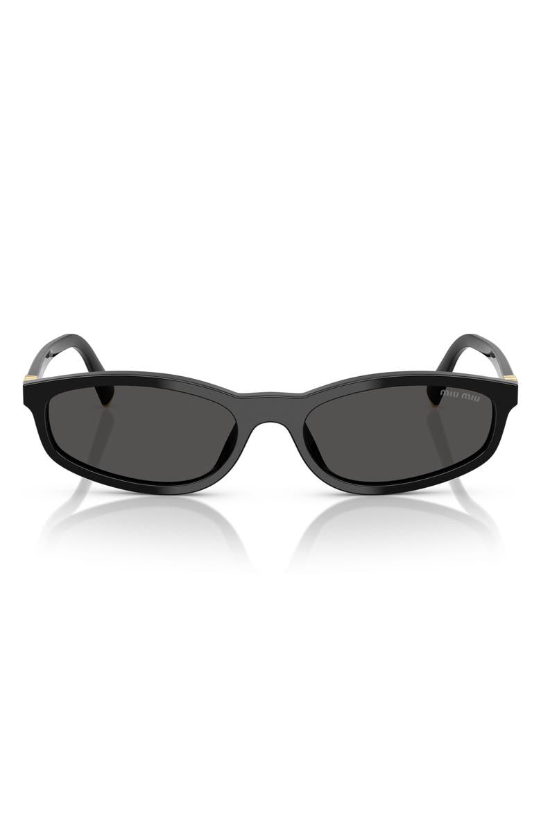 Miu Miu 54mm Irregular Sunglasses, Main, color, Black/ Grey
