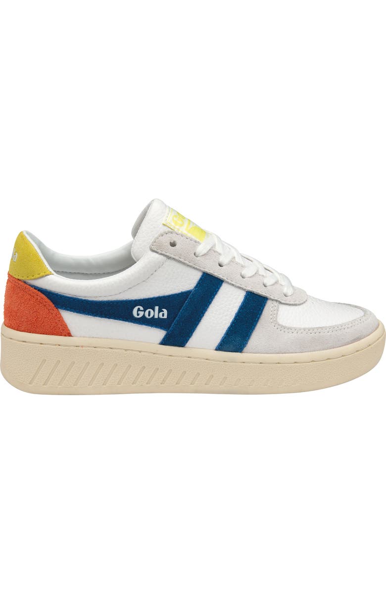 Gola Classics Grandslam Trident Sneaker, Alternate, color, White/ Marine Blue/ Limelight