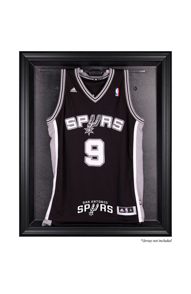 FANATICS AUTHENTIC San Antonio Spurs Framed Black Team Logo Jersey Display Case, Main, color, 