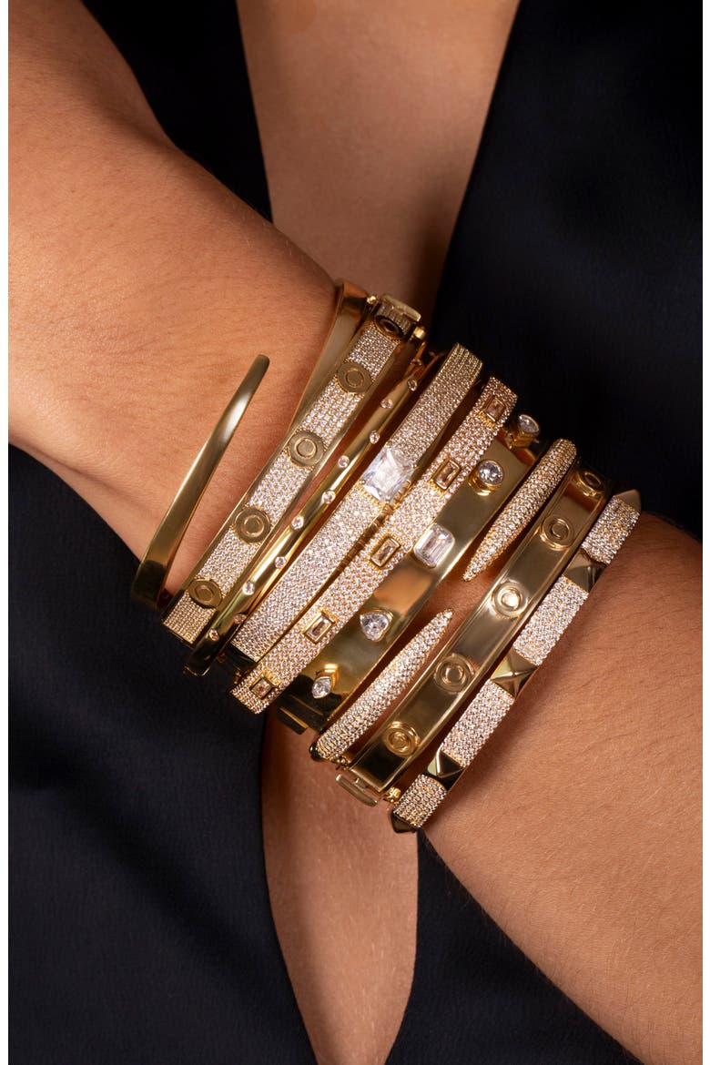 Open Wrap Cuff, Alternate, color, GOLD