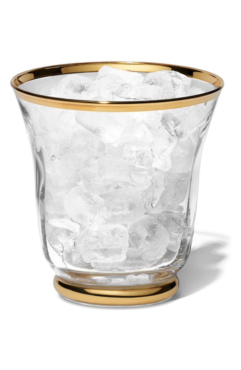 Aerin Sophia Small Ice Bucket, Alternate, color, Clear/Gold