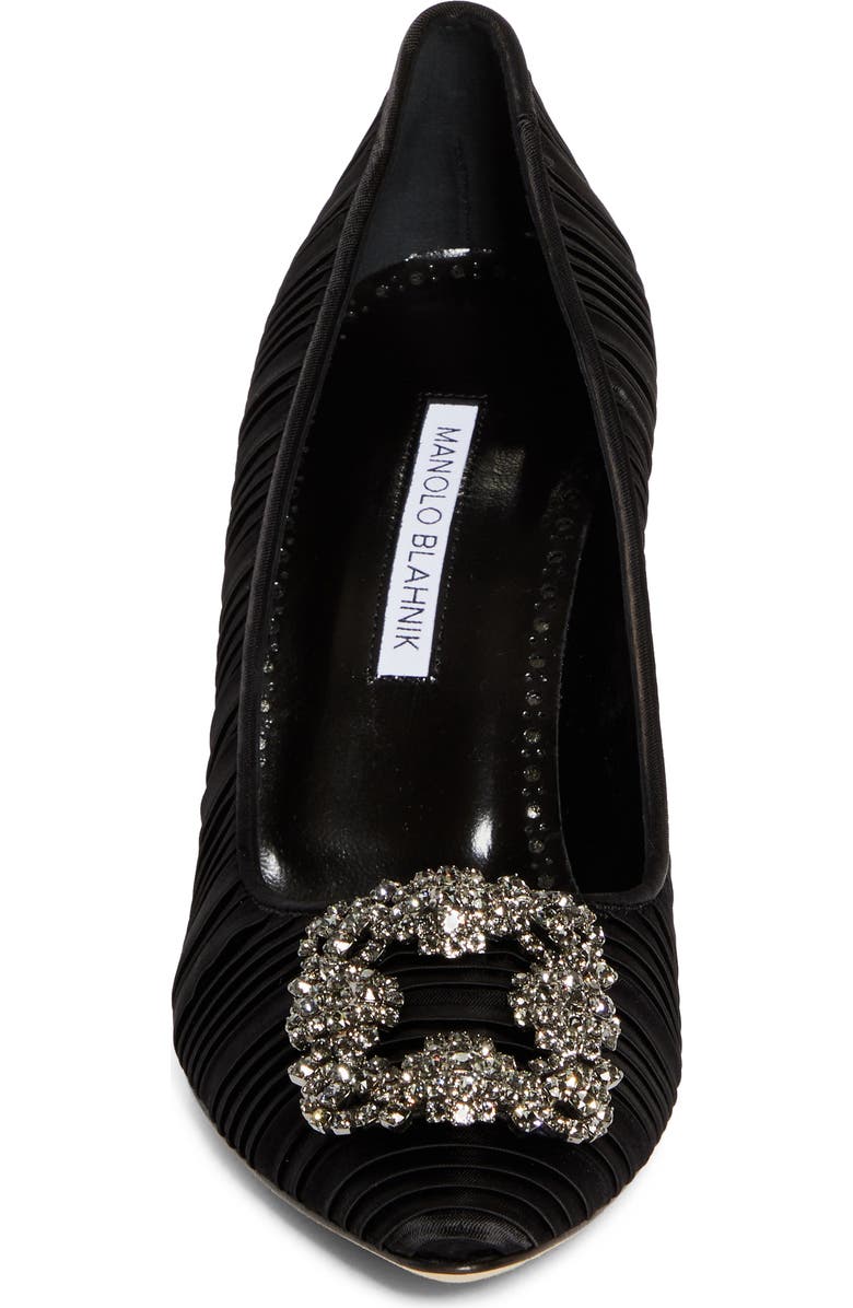 Manolo Blahnik Hangisi Crystal Buckle Pump, Alternate, color,