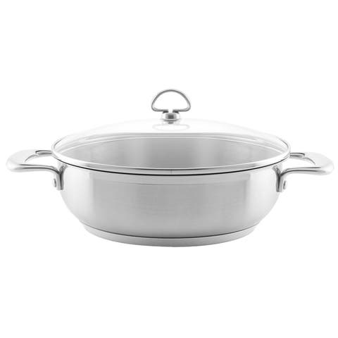 Induction 21 Steel 5 qt. Chef's Pan w/ Glass Lid