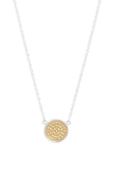 Classic Reversible Disc Pendant Necklace