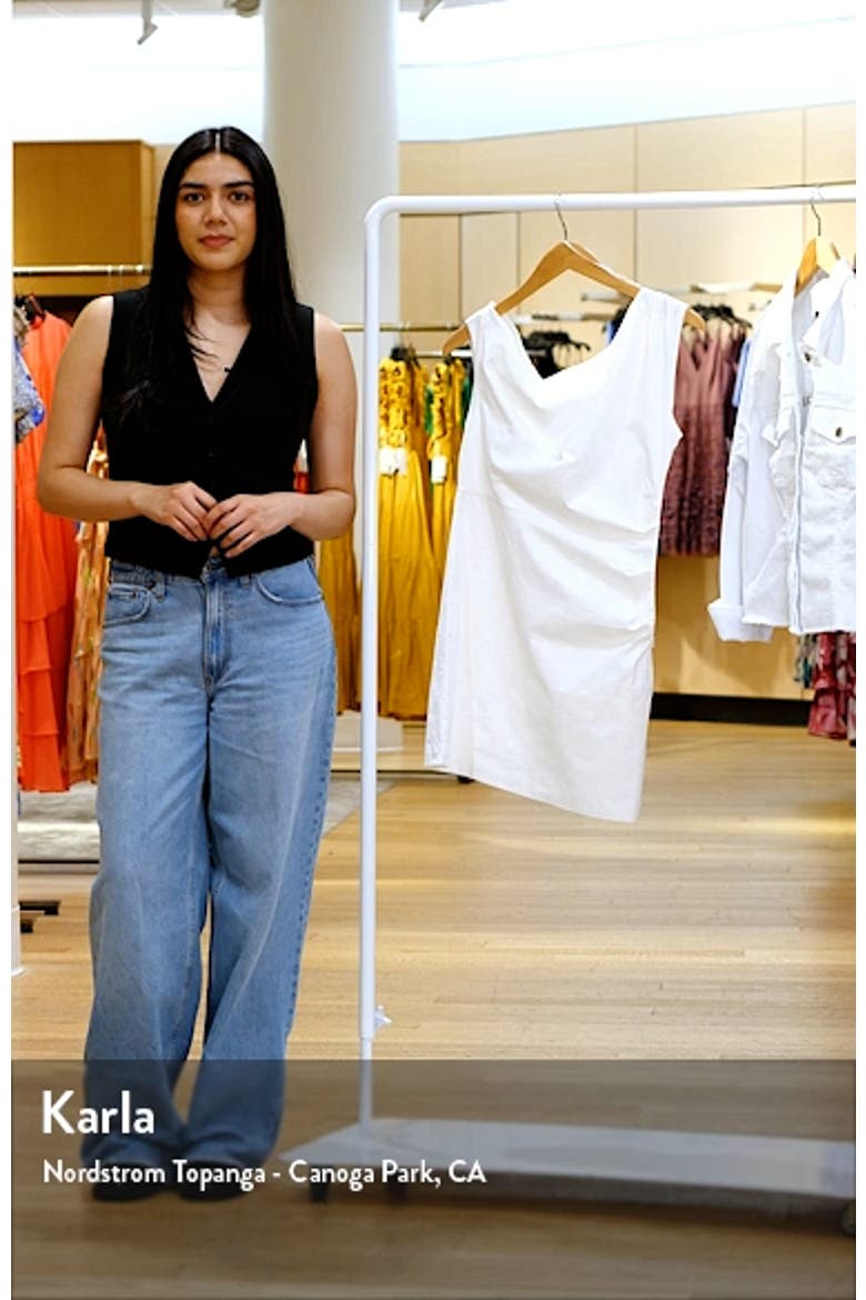One-Shoulder Pleated Minidress video