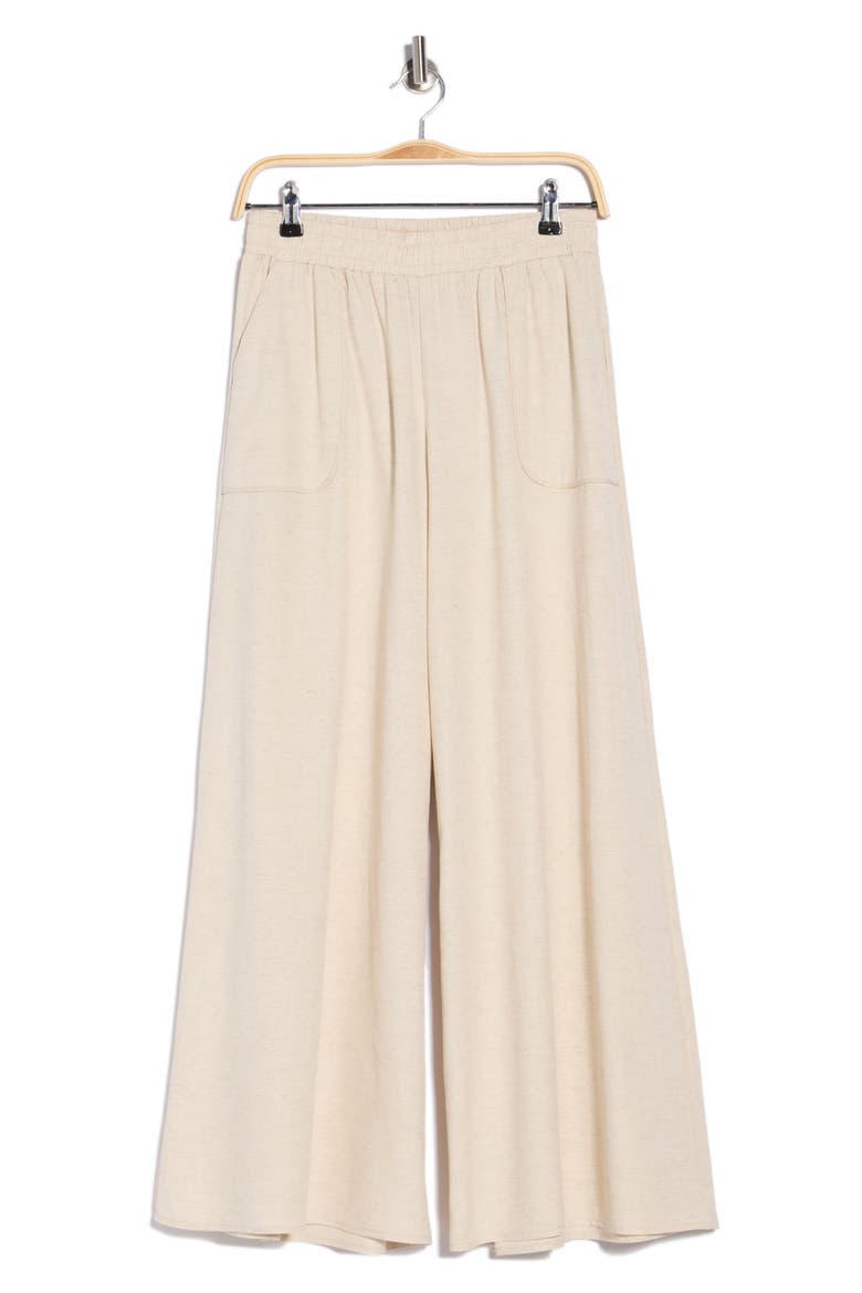 Wide Leg Linen Blend Pants, Alternate, color, SAND