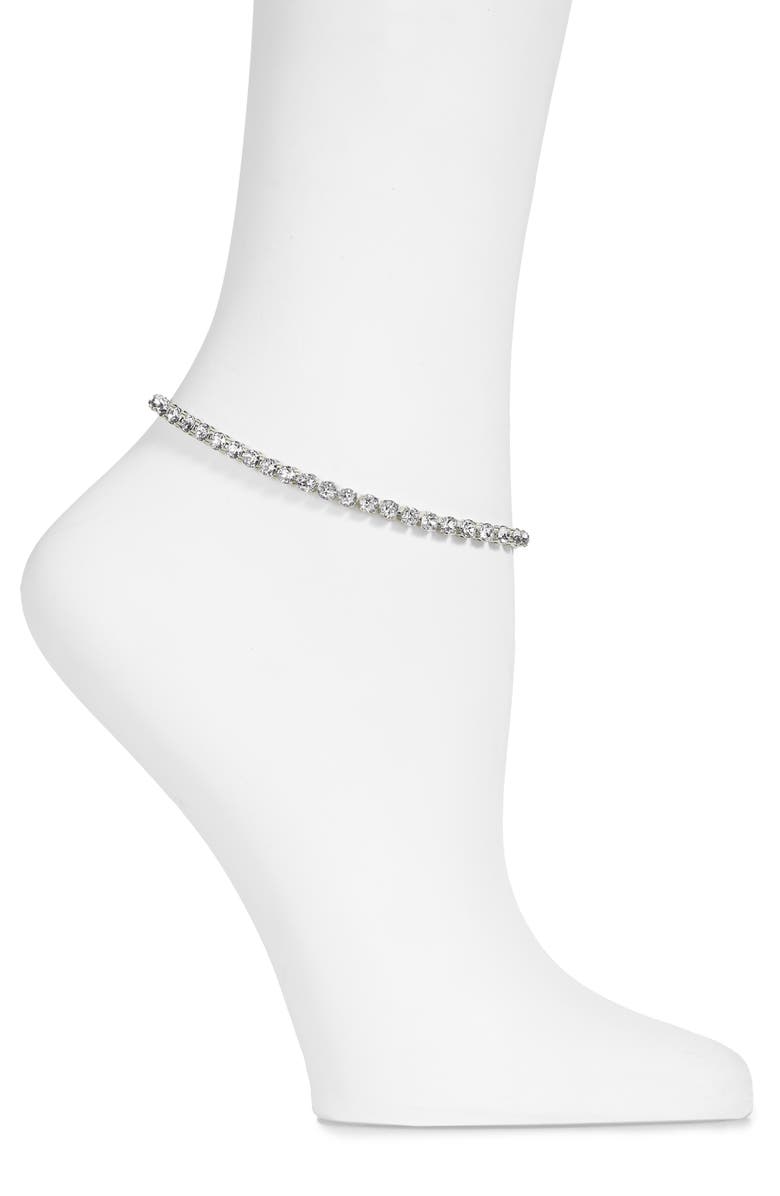 Amina Muaddi Tennis Anklet, Main, color,