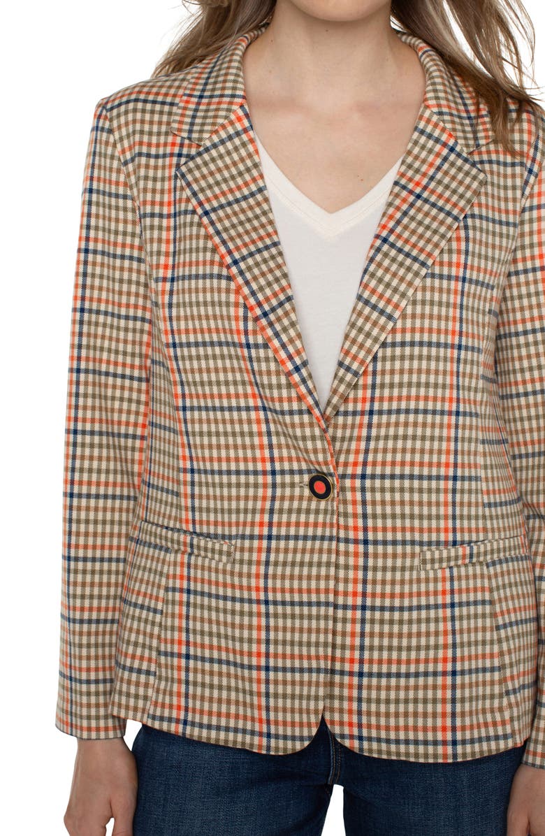 Liverpool Los Angeles Plaid Blazer, Alternate, color, 
