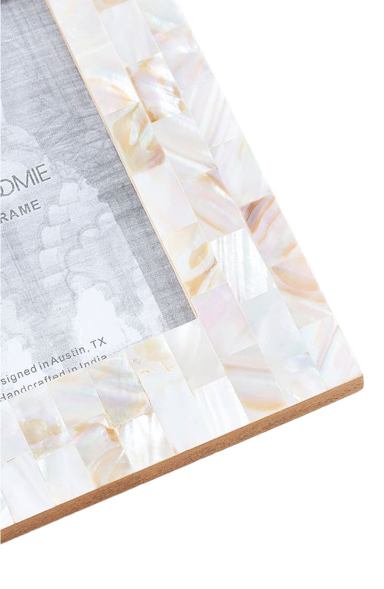 Matr Boomie Chitra Mother of Pearl Picture Frame - Hand Carved Fair Trade, Alternate, color, White