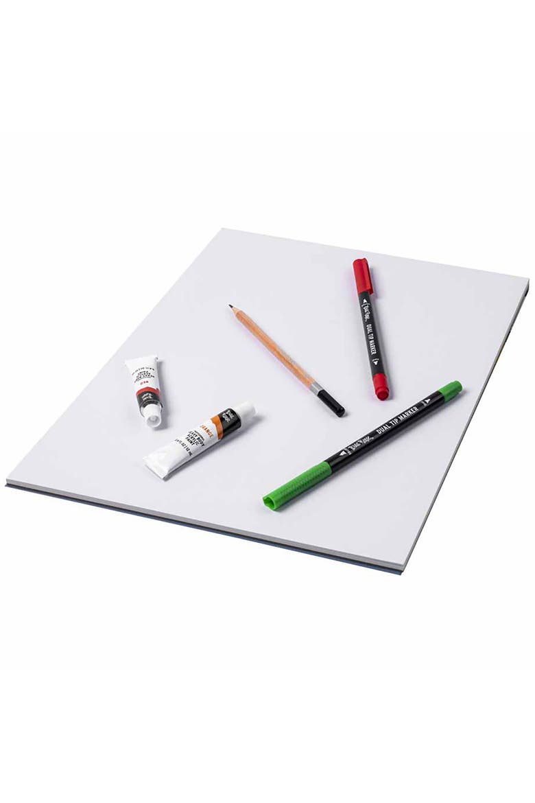 Mixed Media Paper Pad 60 Sheets, Alternate, color, Multicolored